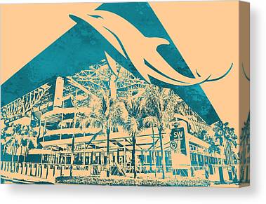 Miami Dolphins Hard Rock Stadium Joe Hamilton Canvas Print