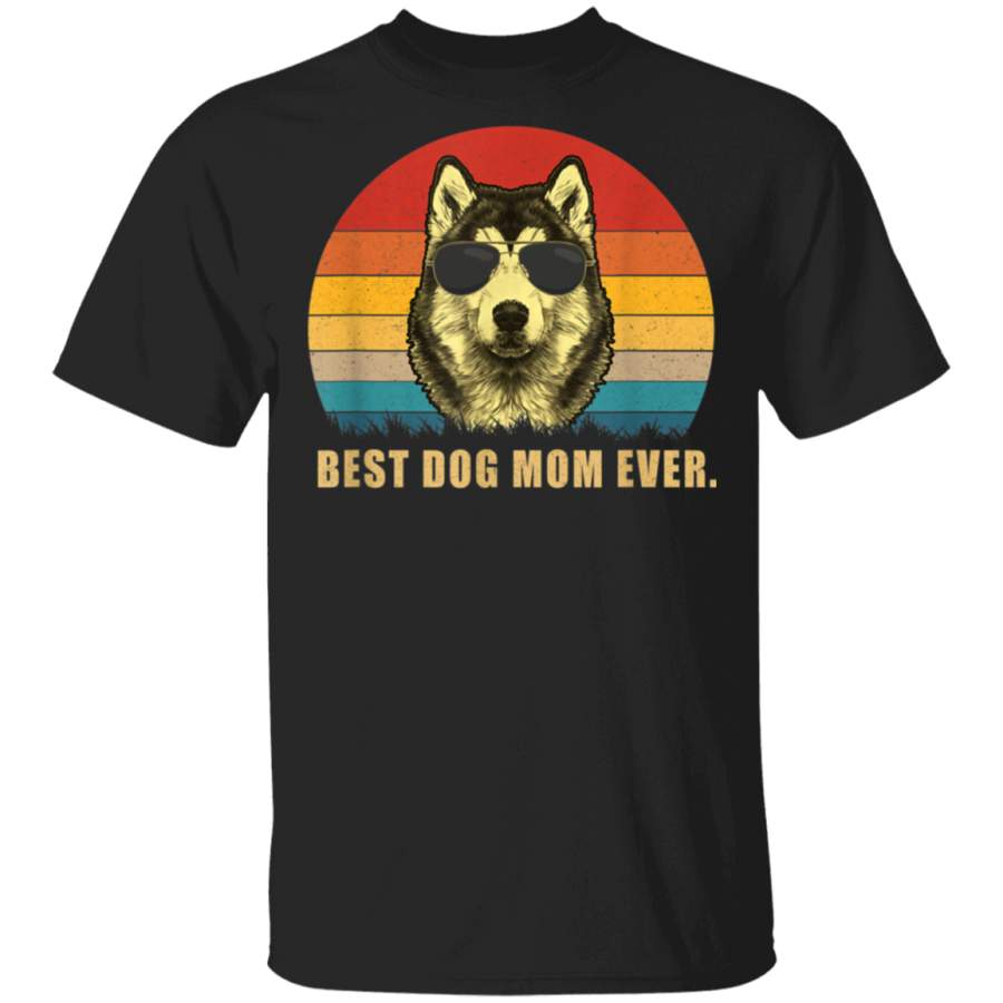 Vintage Best Dog Mom Ever T shirt Alaskan Malamute Shirts