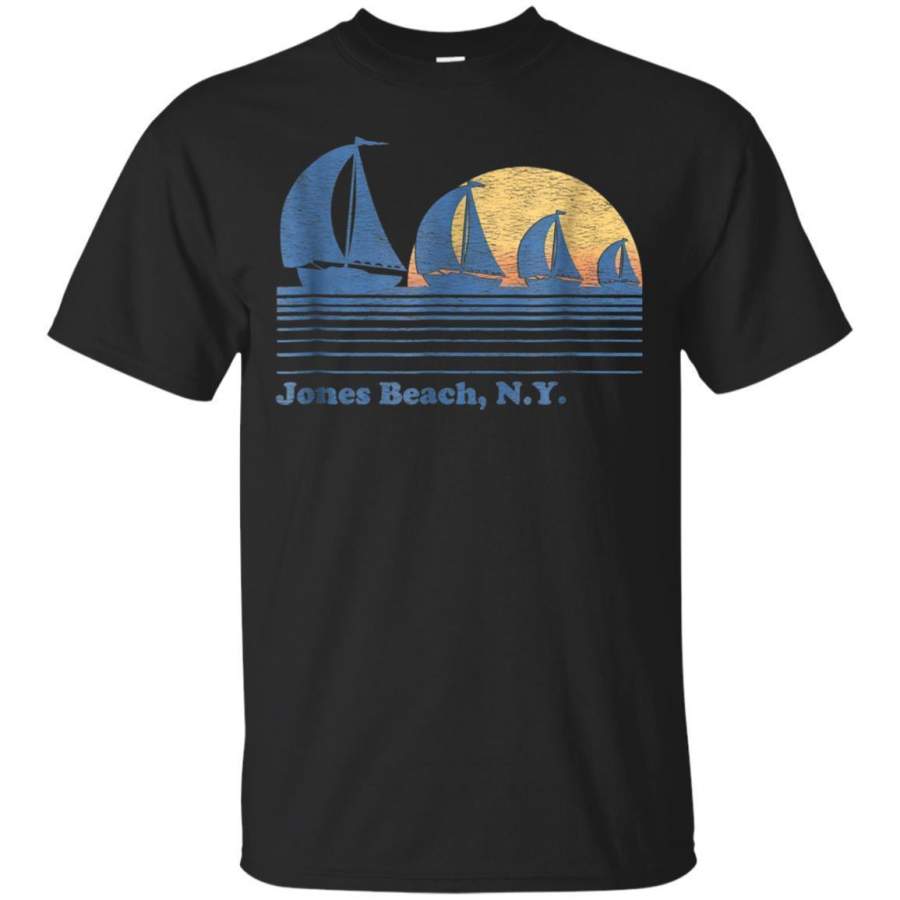 AGR Jones Beach Ny Sailboat Tshirt Vintage 80s Sunset Tee Jaq T-shirt