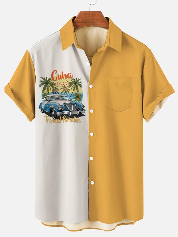 Casual Beach Authentic Hawaii Shirt With Travel Trailers Ha30017