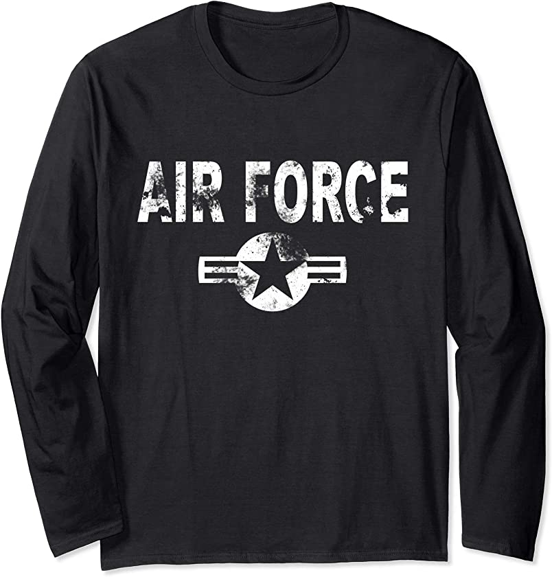 Air Force Vintage US Military Airforce Men Women Gift Long Sleeve T-Shirt