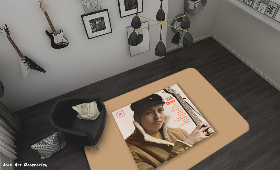 3D Bob Dylan Non-Slip Rug Mat 60