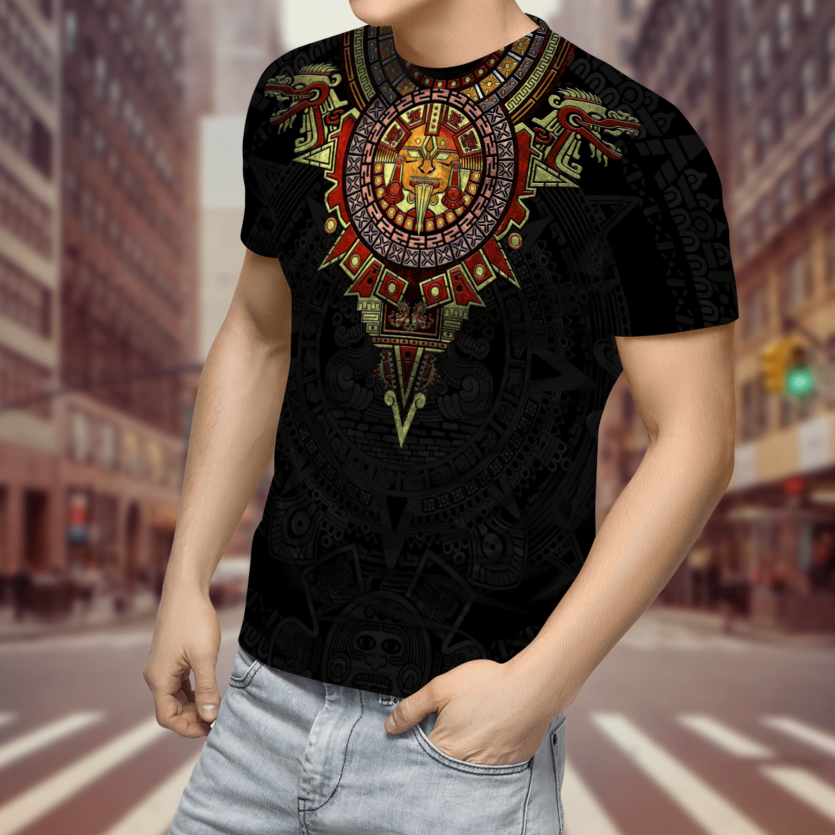 Coolspod Aztec Mexico Unisex Shirt, 3D All Over Print Aztec For Men, Mexico Gift