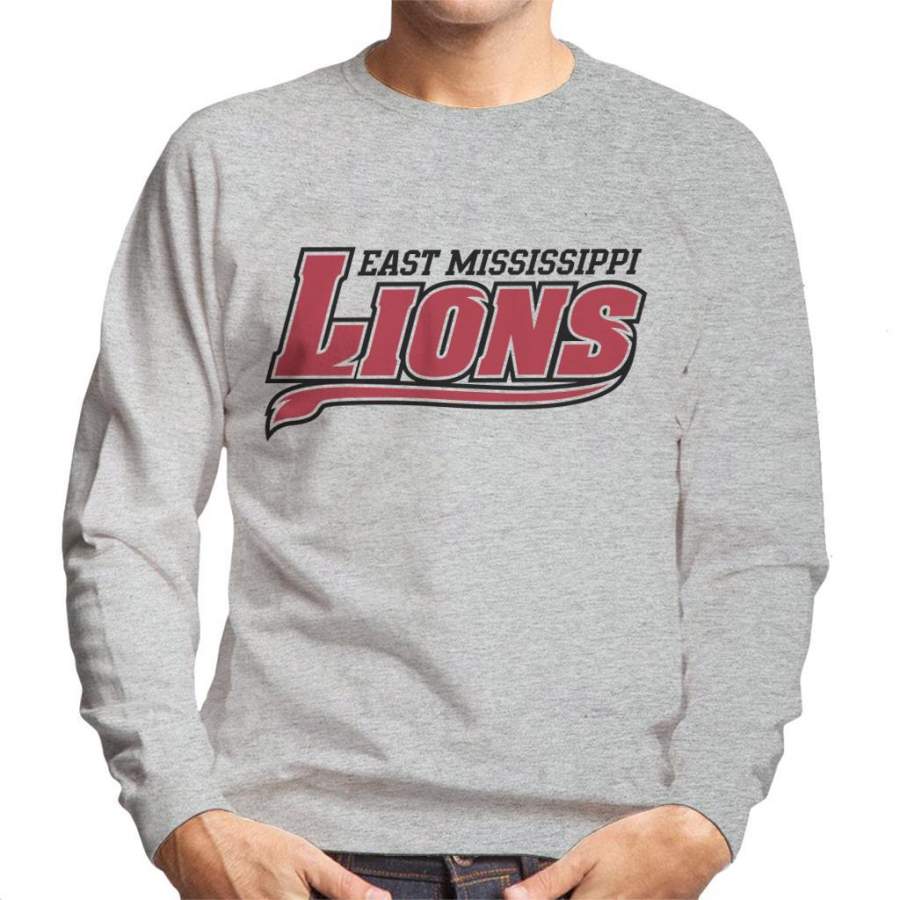 East Mississippi Community College Lions Dark Tail Logo Men’s Sweatshirt