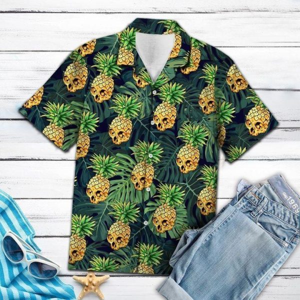 Skull Pineapple Hawaii Shirt For Men Women Ha89154