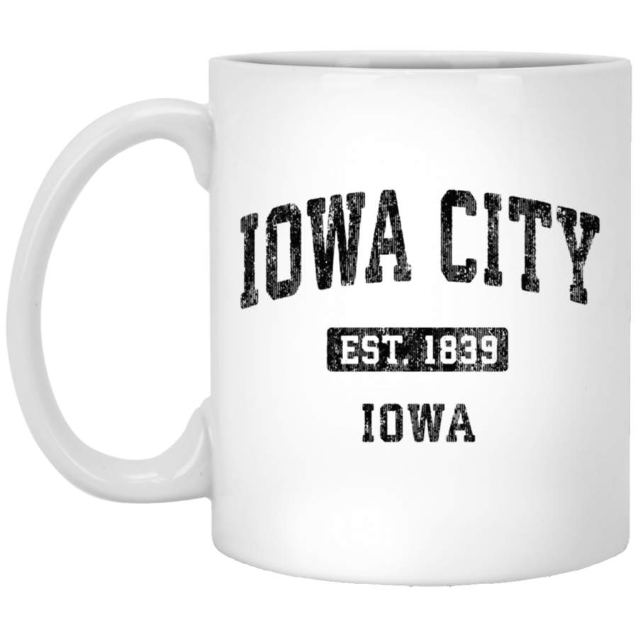 Iowa City Iowa IA Vintage Athletic Sports Design Coffee Mug