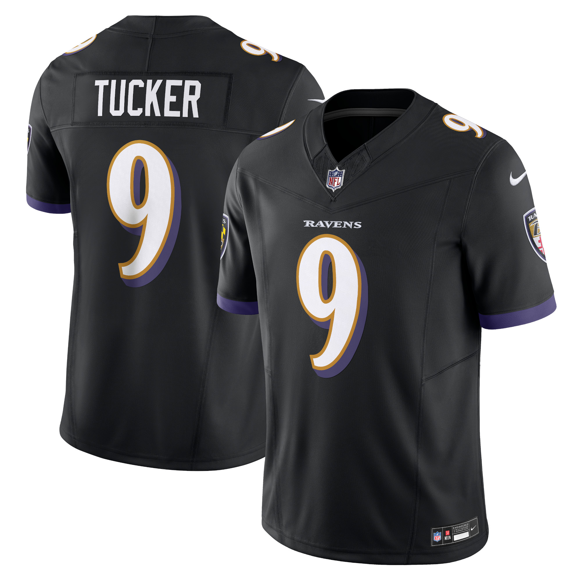 Men’s Baltimore Ravens Justin Tucker Black Vapor F.U.S.E. Limited Jersey