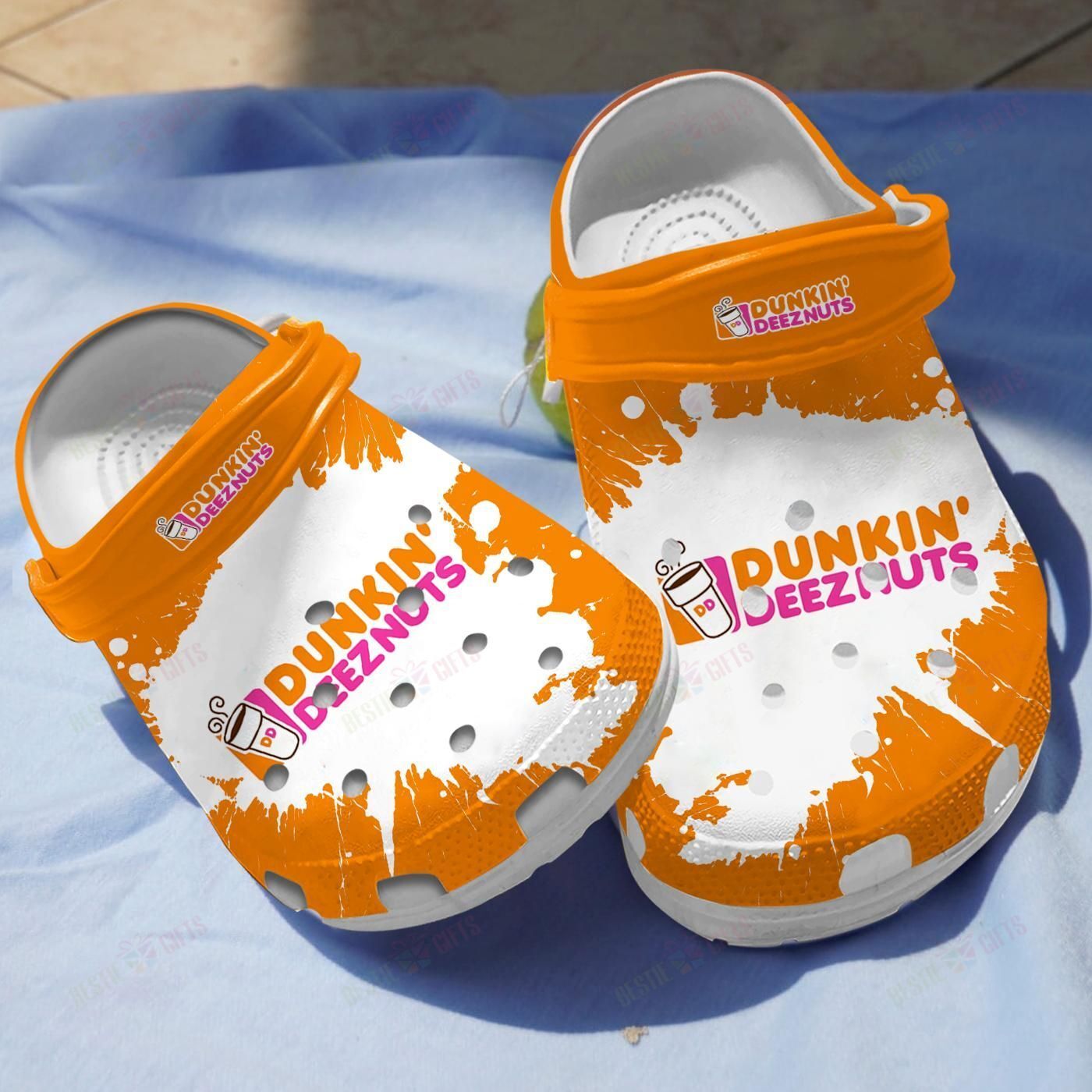 Dunkin Deez Nuts Crocs Classic Clogs Shoes