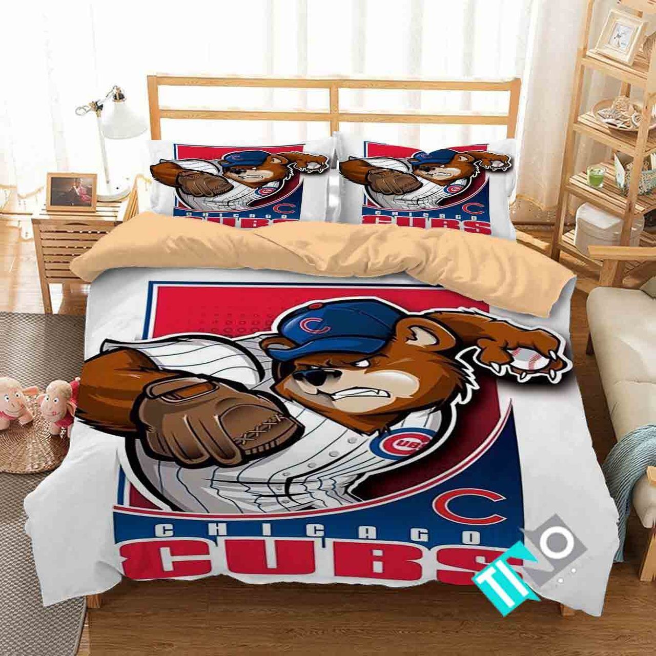 Chicago Cubs 3 Logo 3D Duvet Cover Bedding Sets