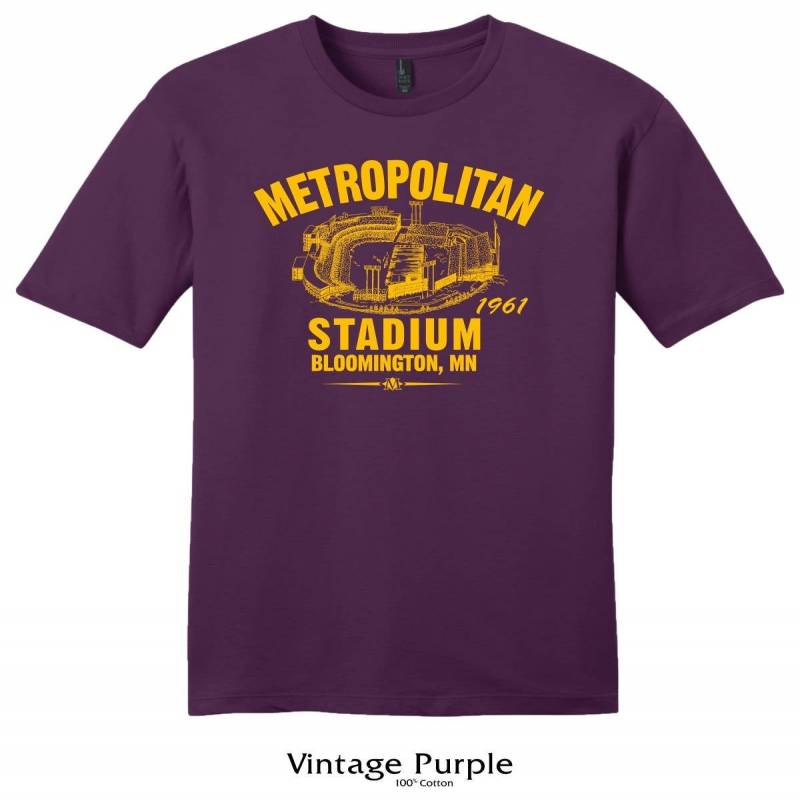 Crushtee Metropolitan Stadium 1961 Football Tee Shirt Past Home of Your Minnesota Vikings Any 2 Tees For 33 Long Sleeve Hoodie