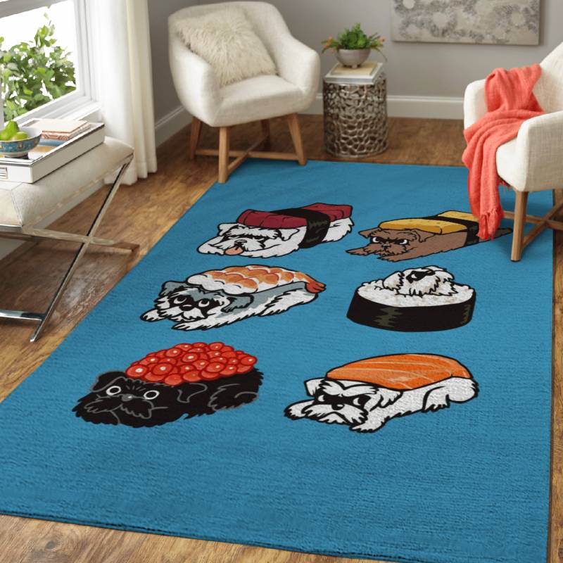 Sushi Schnauzer – Sushi Animals Area Rug Carpet