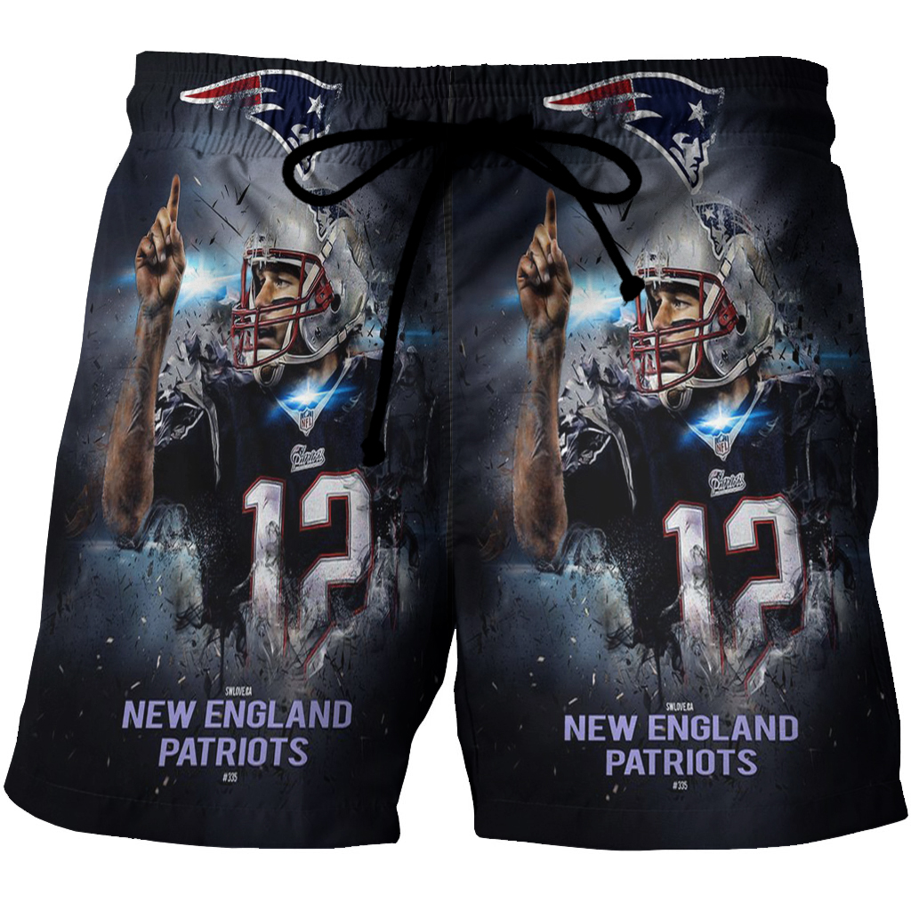 New England Patriots Tom Brady6 3D All Over Print Summer Beach Hawaiian Short