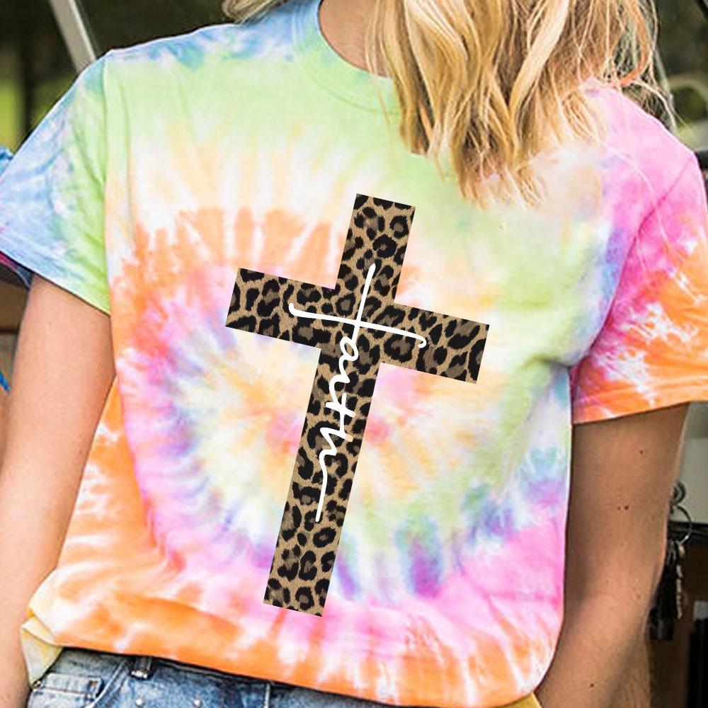 Leopard Faith Tie Dye Shirt – Tltr0207214