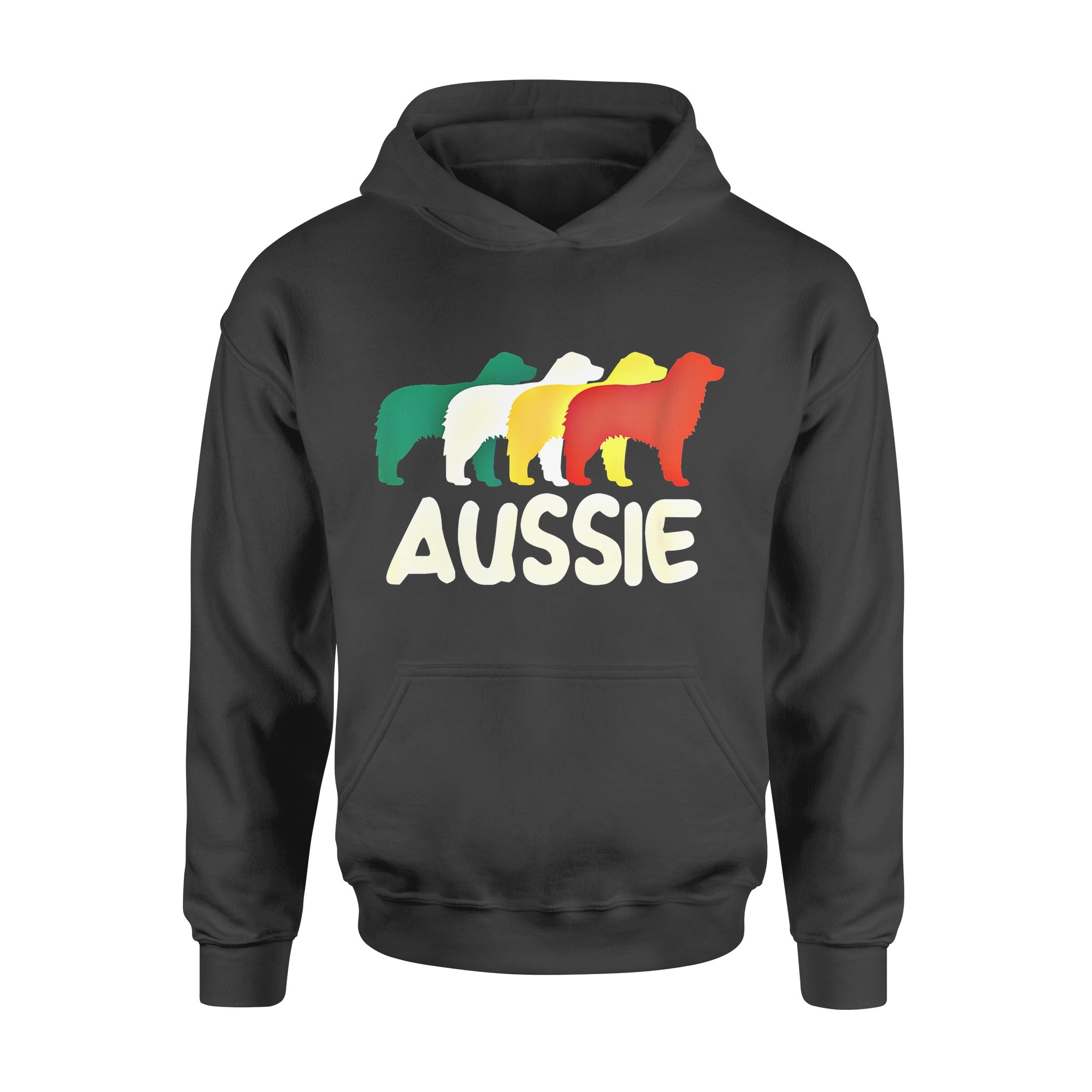 Dog gift idea Retro Aussie Puppy Australian Shepherd T-Shirt – Standard Hoodie