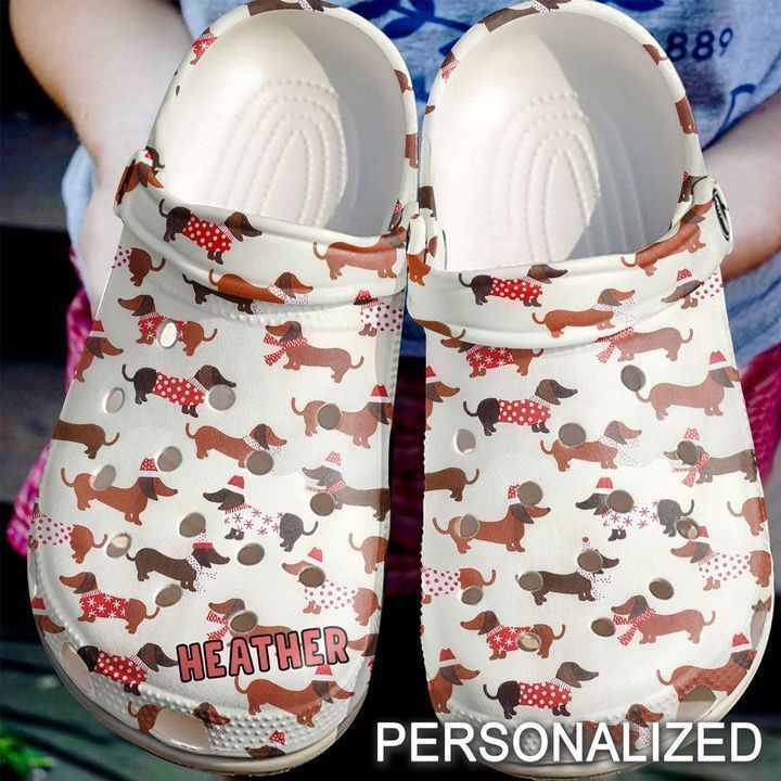 Dog Personalized Christmas Baby Dachshund Classic Clogs Shoes