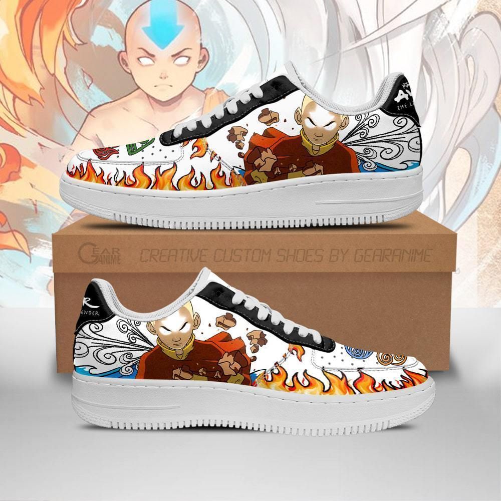 Aang Avatar Airbender Sneakers Four Nation Tribes Avatar Anime Shoes Unisex Men Women