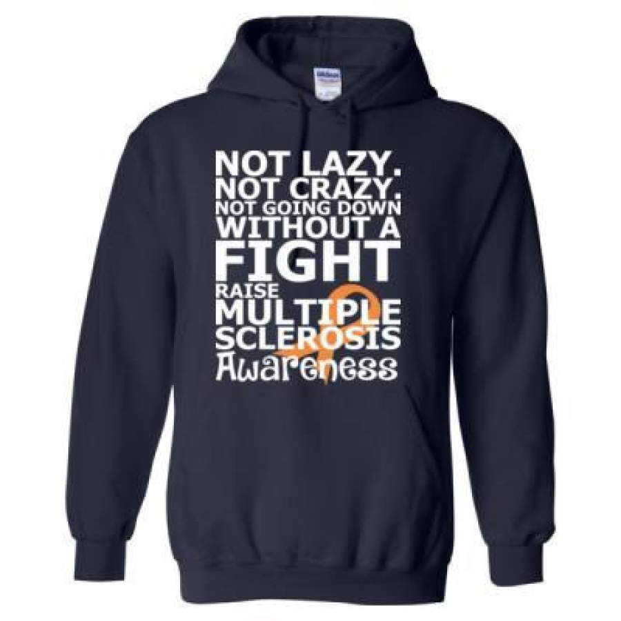 AGR Not Lazy Not Crazy Not Going Down Without A Fight Raise Multiple Sclerosis Awareness – Heavy Blend™ Hooded Sweatshirt