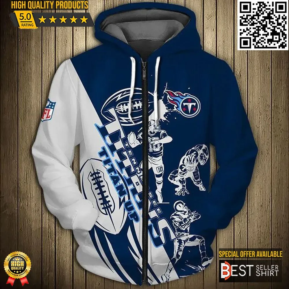 Tennessee Titans Logo 3D Hoodie Football Jersey 3D