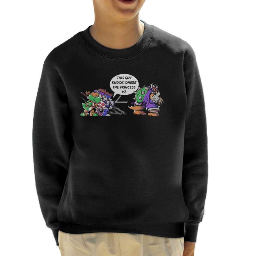 Super Ninja Bros TMNT Super Mario Kid’s Sweatshirt