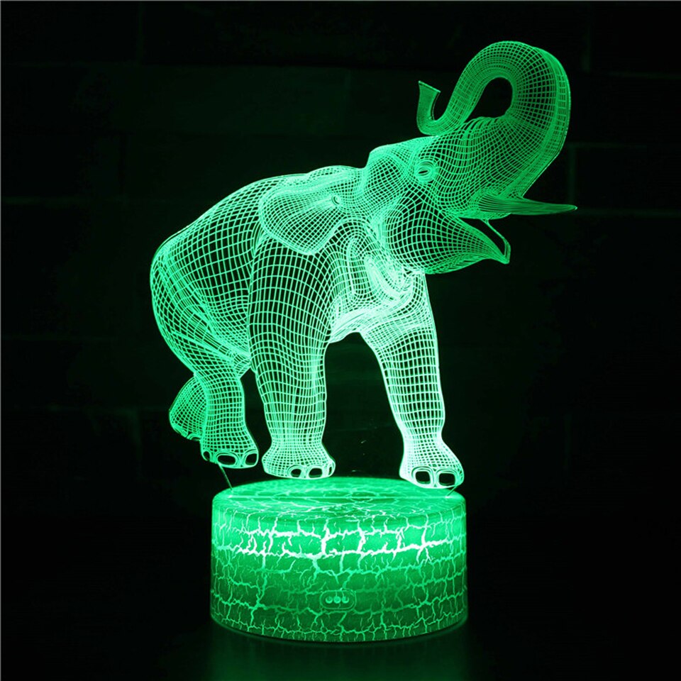 Led Table Lamp Elephant Pattern Night Light For Room Decor Lamp Touch Remote Led Lights Kids Bedroom Decoration Desk Lamp Gift alx