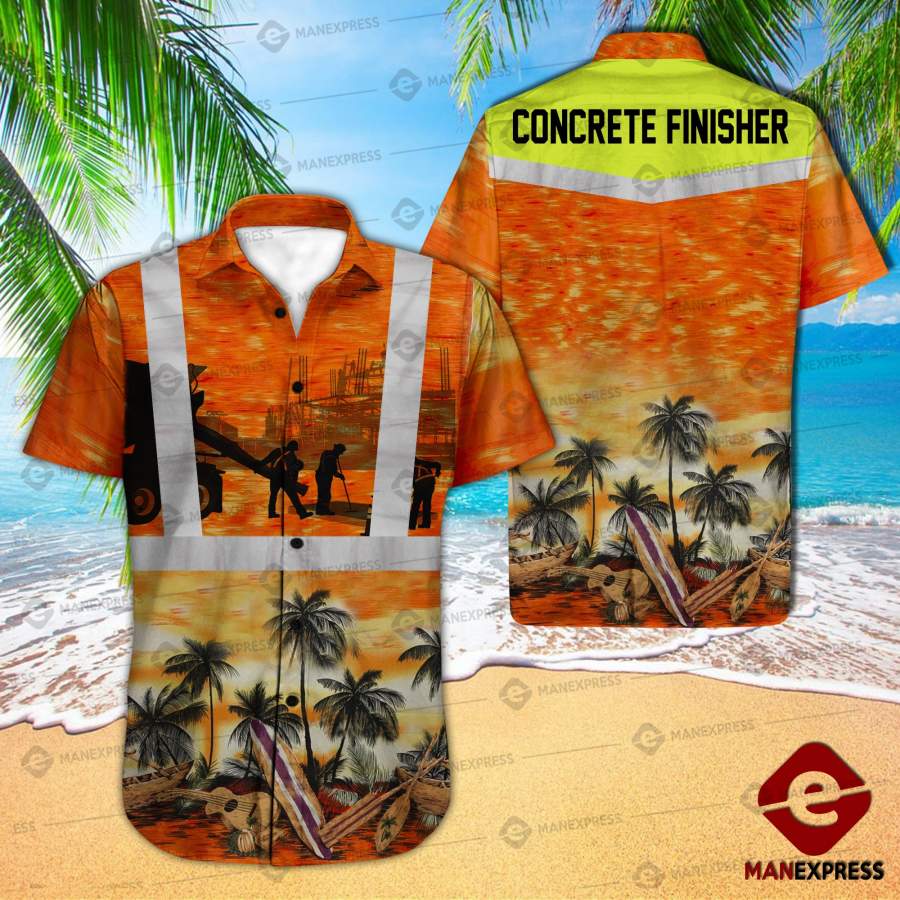 Mh 198 Concrete Hawaiian Shirt Tl Ha90666