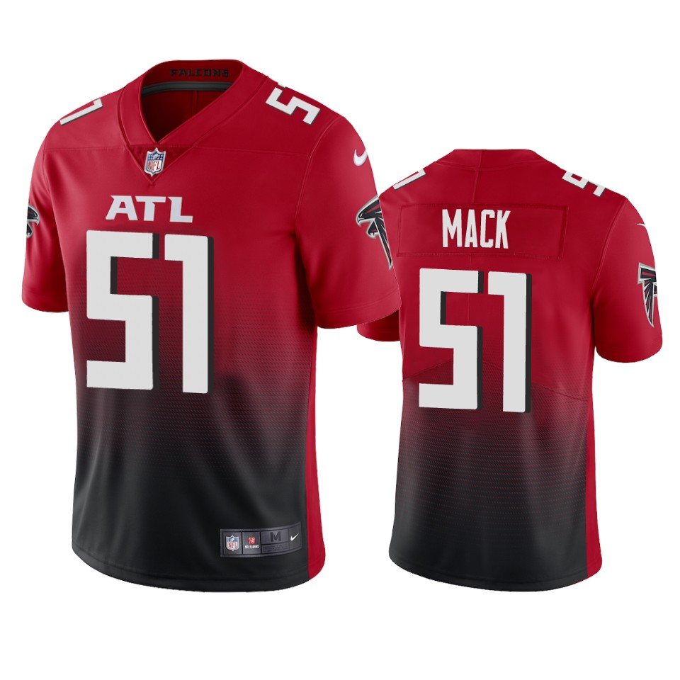 Atlanta Falcons Alex Mack Red 2020 2nd Alternate Vapor Limited Jersey – Mens