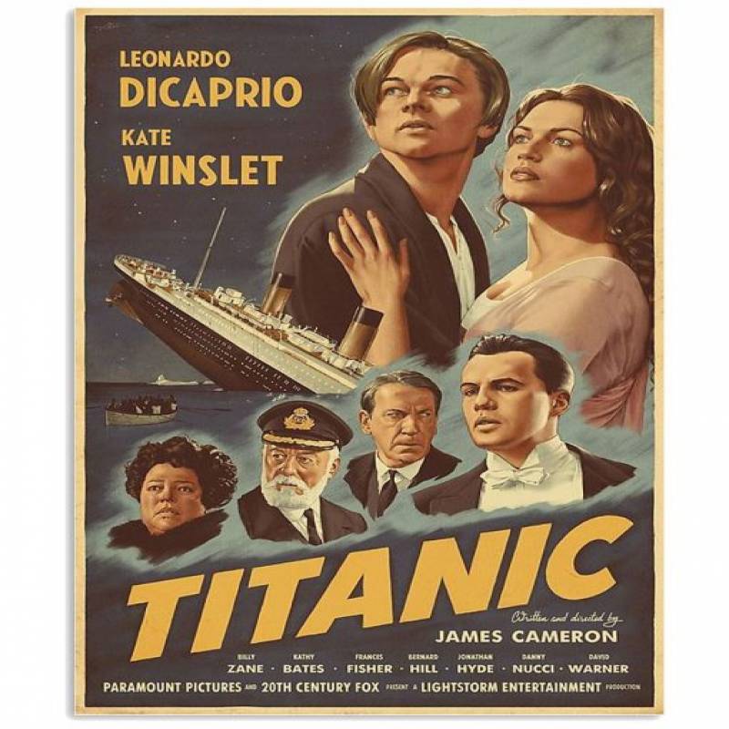 Titanic Movie 1997 art vintage poster - Poster Art Design