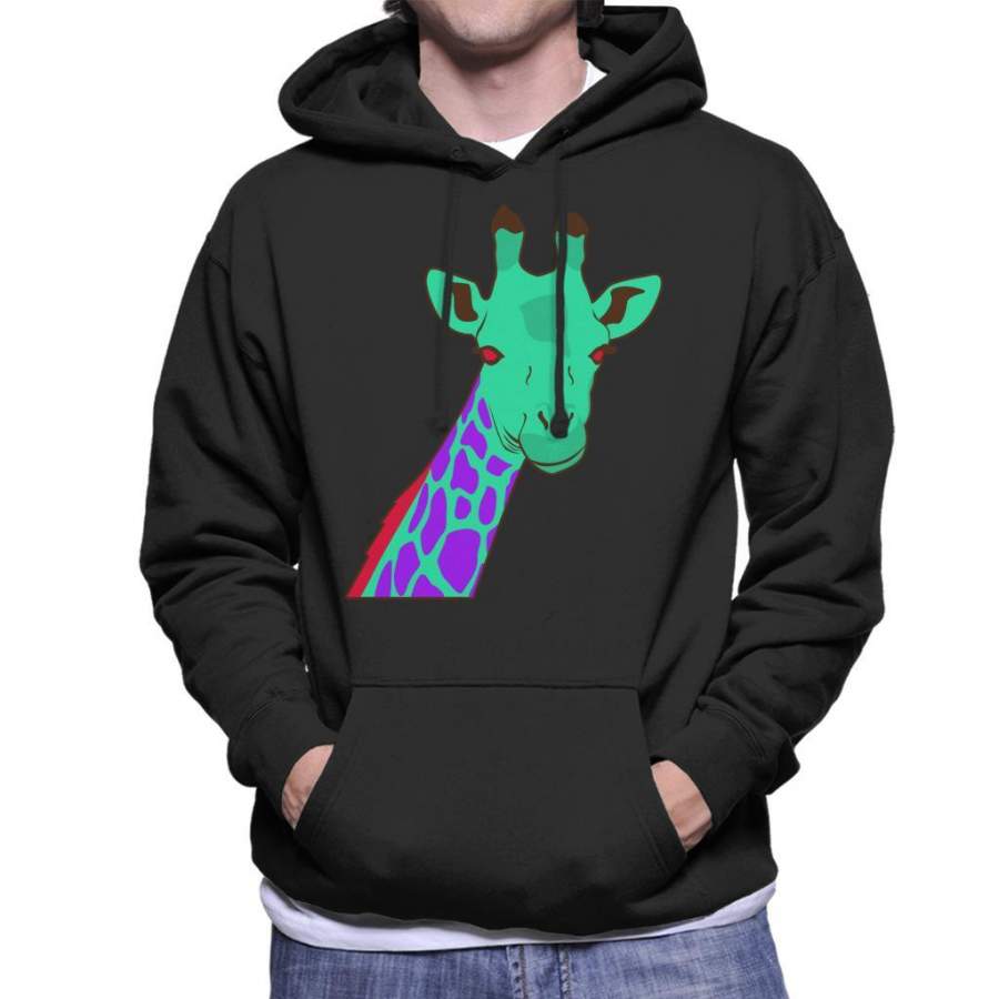 Neon Giraffe Men’s Hooded Sweatshirt