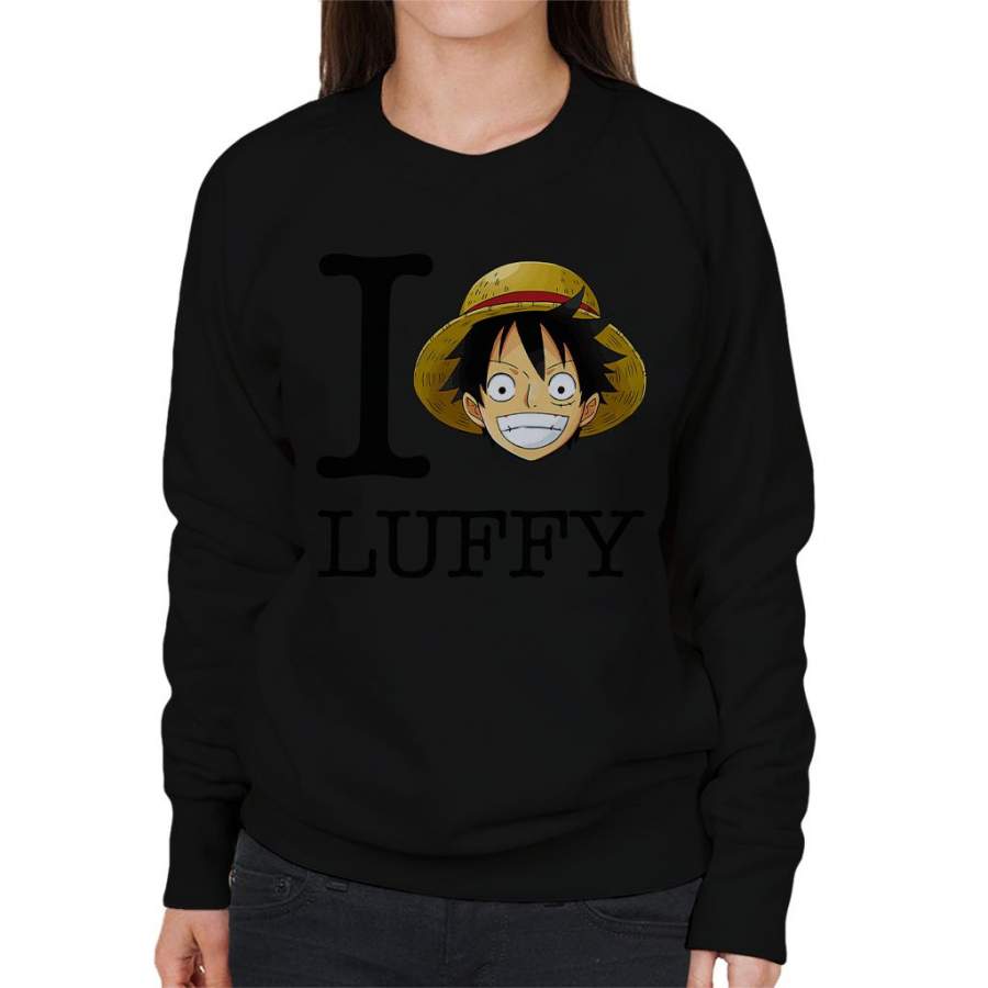 I Heart Monkey D Luffy One Piece Women’s Sweatshirt