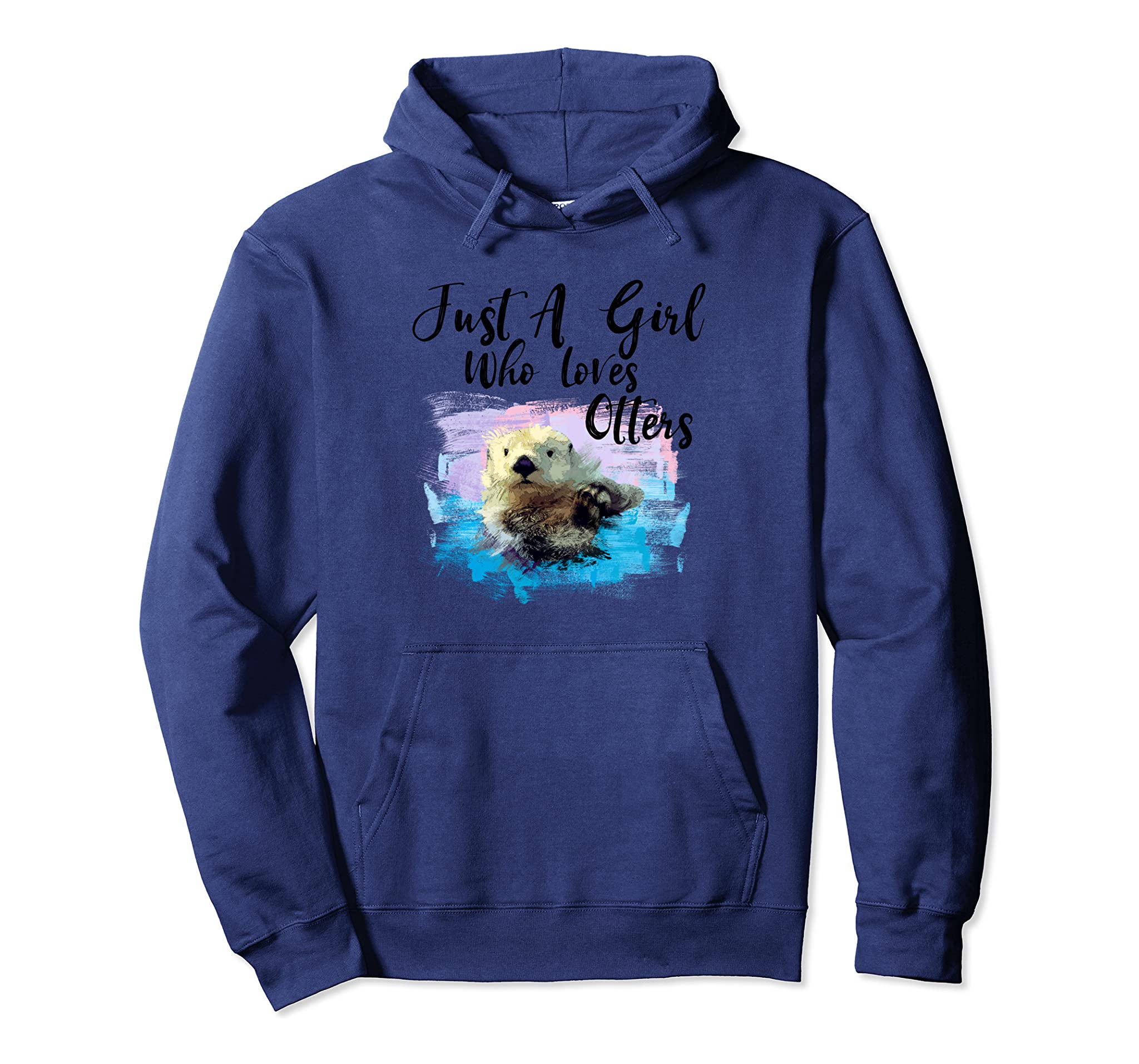 Watercolor Sea Otter – Girl Who Loves Otters Hoodie