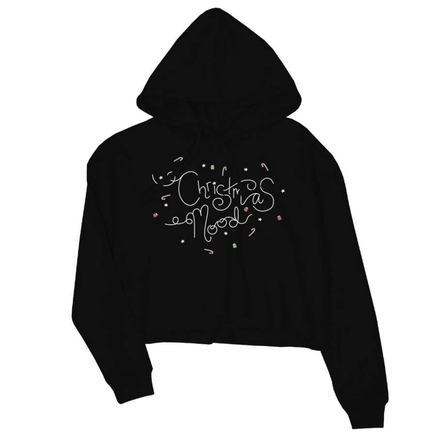 Christmas Mood Womens Crop Hoodie