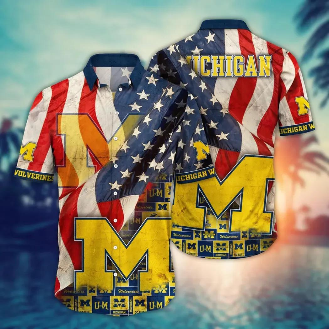 Michigan Wolverines Style Hot Trending Summer Ncaa Flower Aloha Hawaiian Shirt 12, Ncaa Hawaiian Shirt