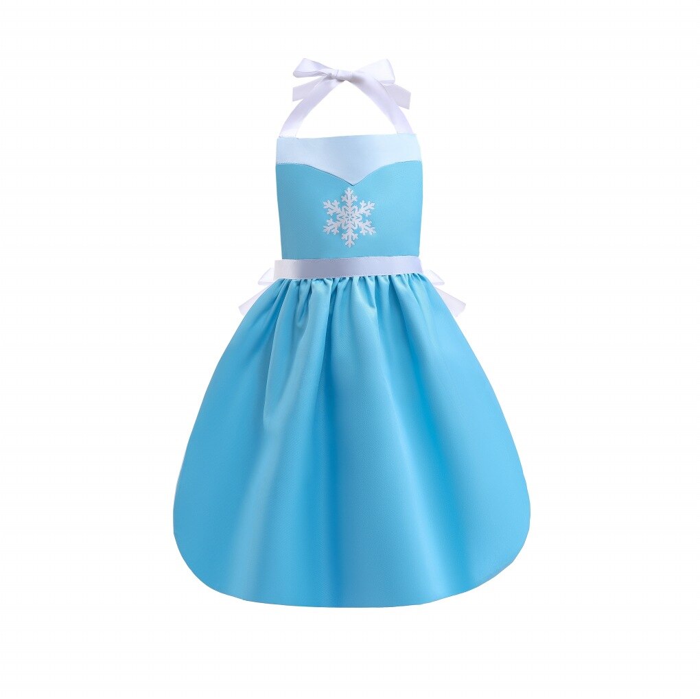 2022 Mother Kids Cartoon Girls Princess Snow White Belle Aurora Apron Kids Elsa Minnie Sleeveless Baby Toddler Cinderella Dress alx