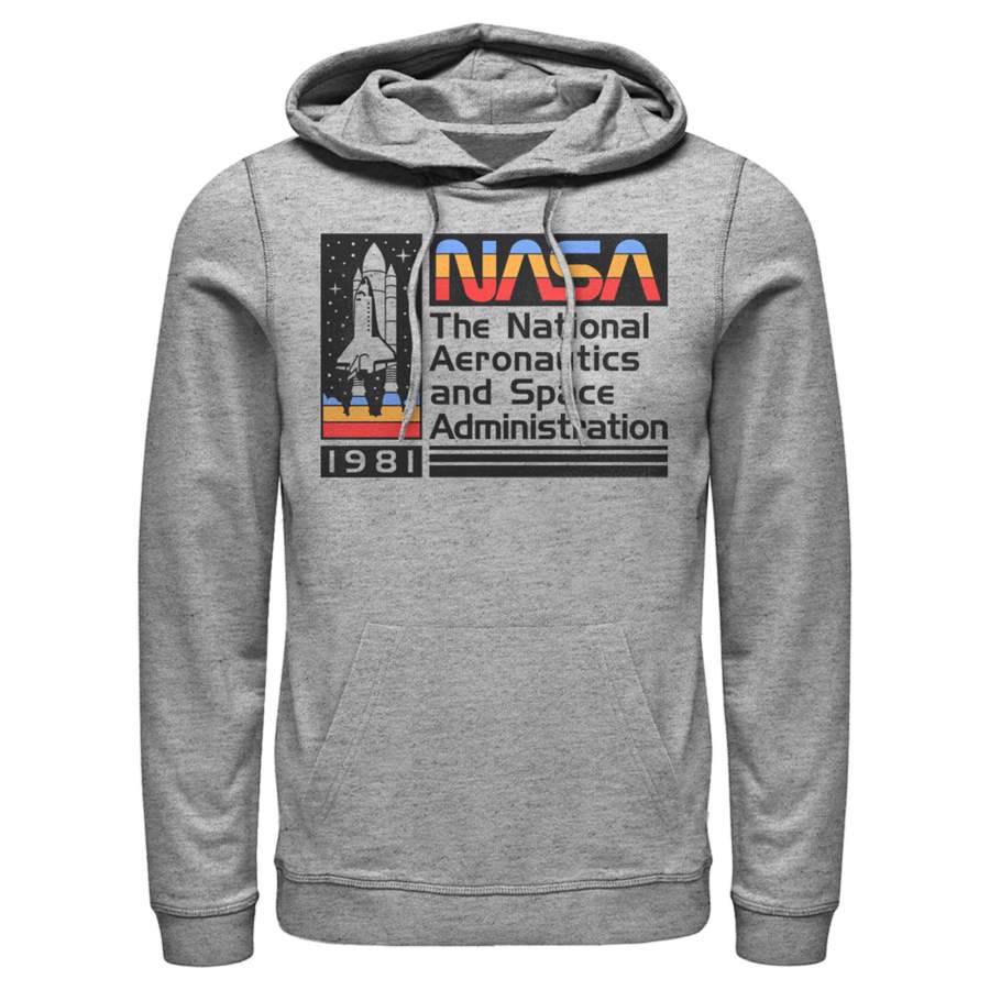 NASA Men’s 1981 Retro Stripes  Lightweight Hoodie