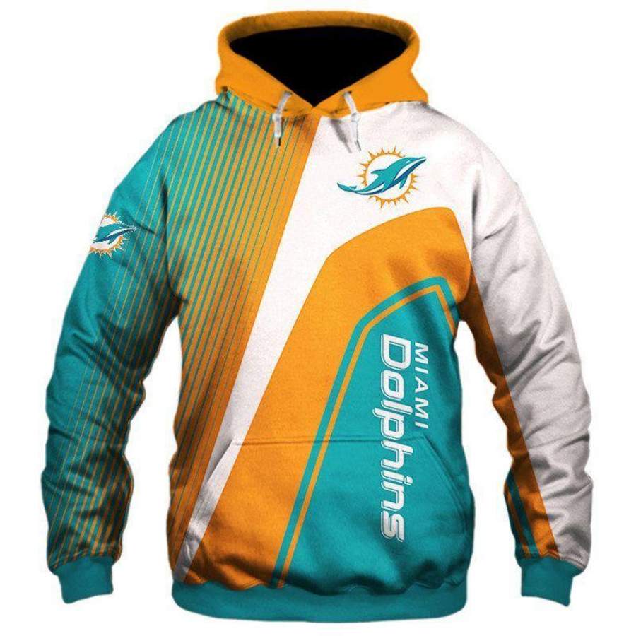 Miami Dolphins Zip Hoodie 3D Style1054 All Over Printed