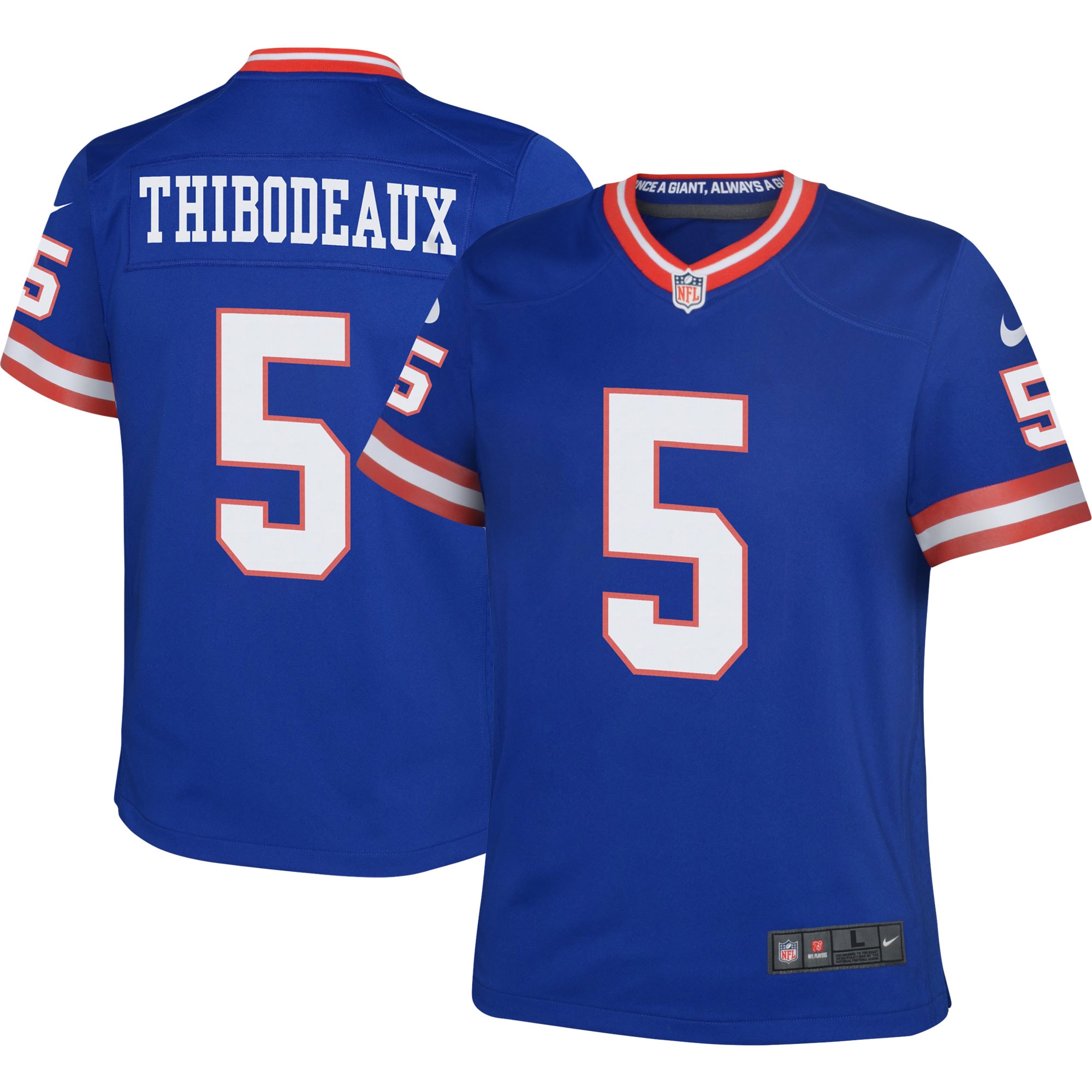 Youth New York Giants Kayvon Thibodeaux Royal Game Jersey 2