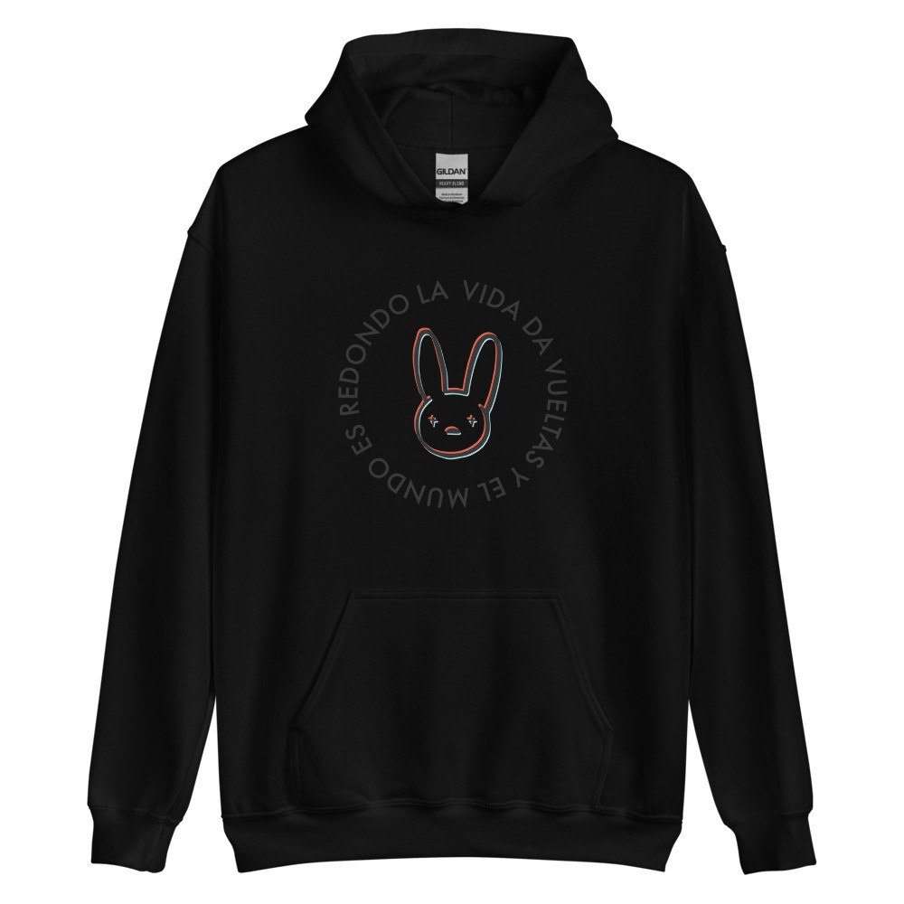 Bad Bunny Merch Es Redondo La Vida Da Bad Bunny Pullover Hoodie