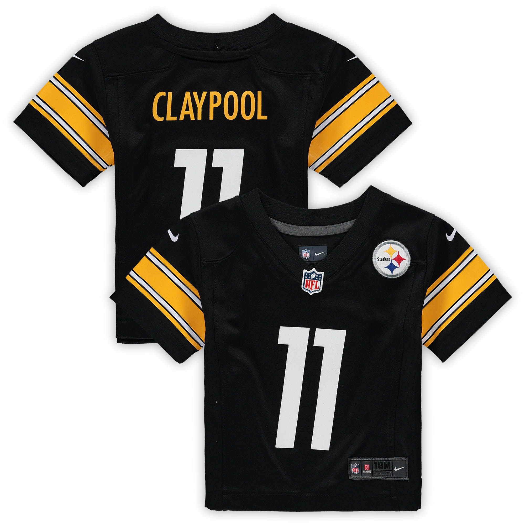 Chase Claypool Pittsburgh Steelers Infant Game Jersey – Black NFL