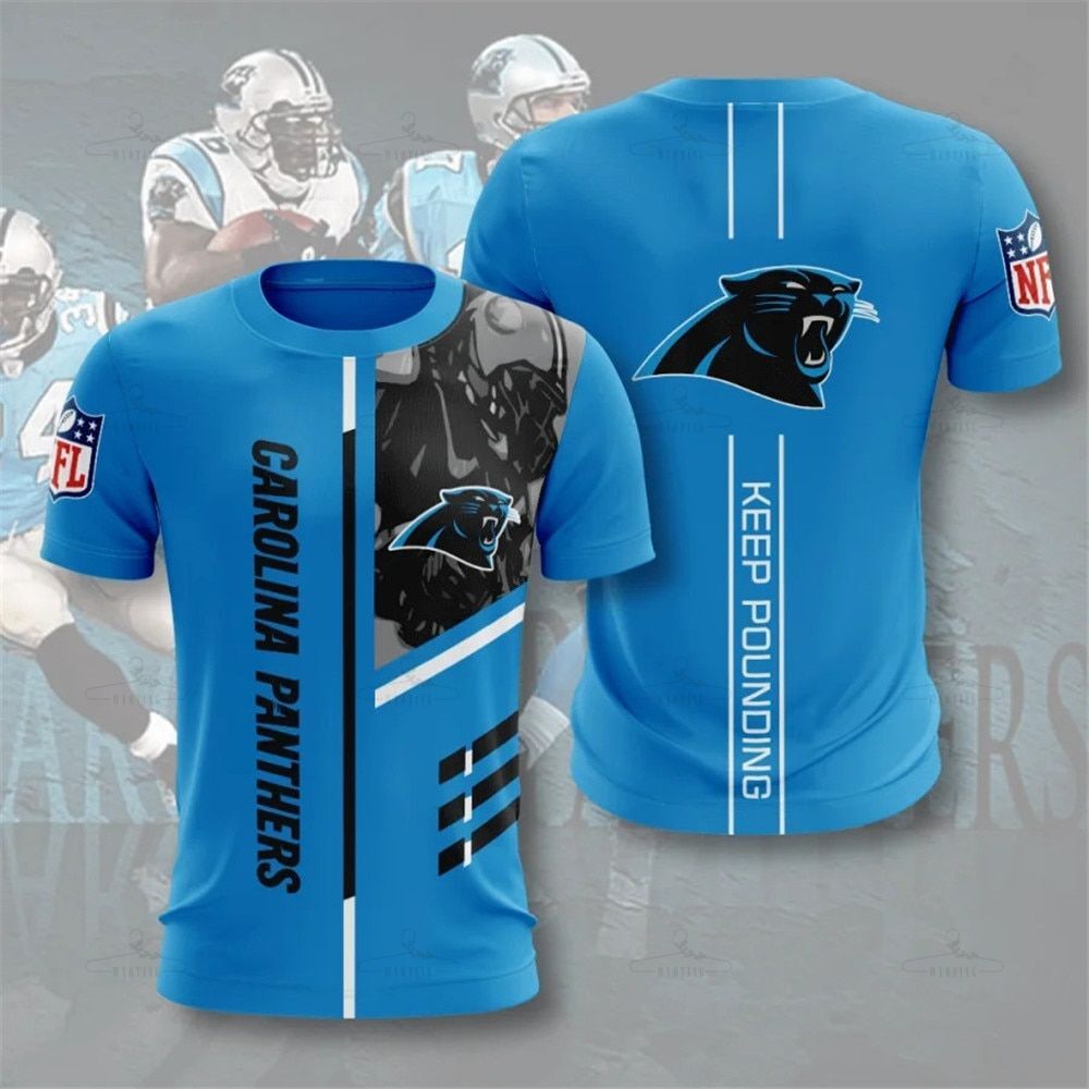 Carolina Panthers T-Shirt 3D Performance Short Sleeve