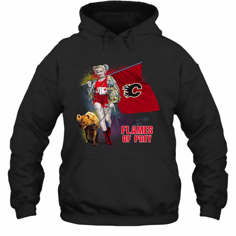 Harley Quinn flag Calgary Flames Of Prey Hoodie