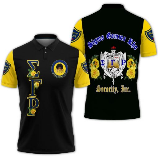 Sigma Gamma Rho Sorority Inc 1922 Yellow Rose Polo Shirt