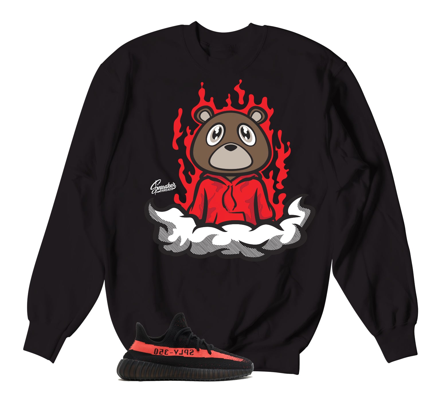 Yeezy 350 Red Stripe Fly Bear Sweaters