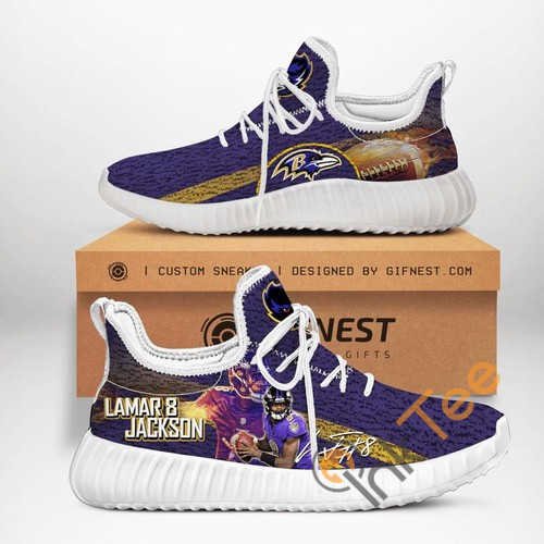 Baltimore Ravens Football Team Custom Shoes Personalized Name Yeezy Sneakers