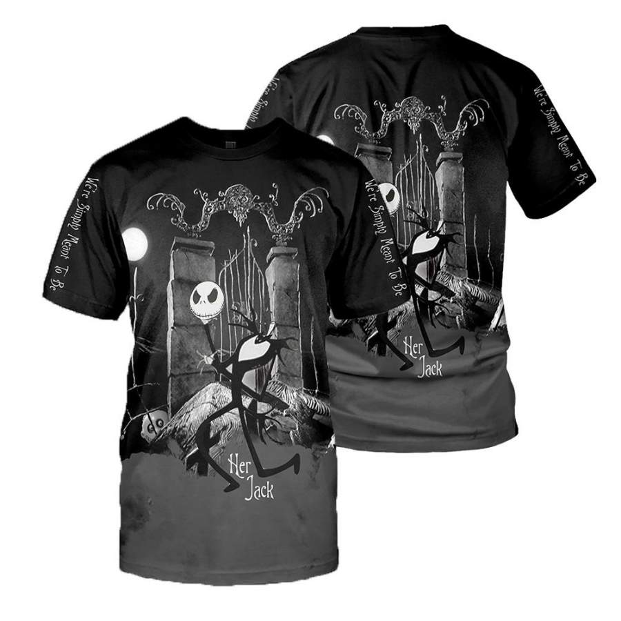 Couple Shirts – Jack Skellington & Sally ” We’re Simply Meant To Be’