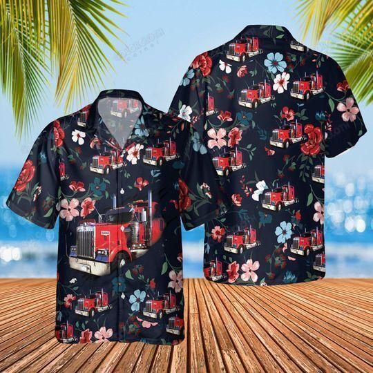 Trucker Aloha Hawaiian Shirt Colorful Short Sleeve Summer Beach Casual Shirt For Men And Women