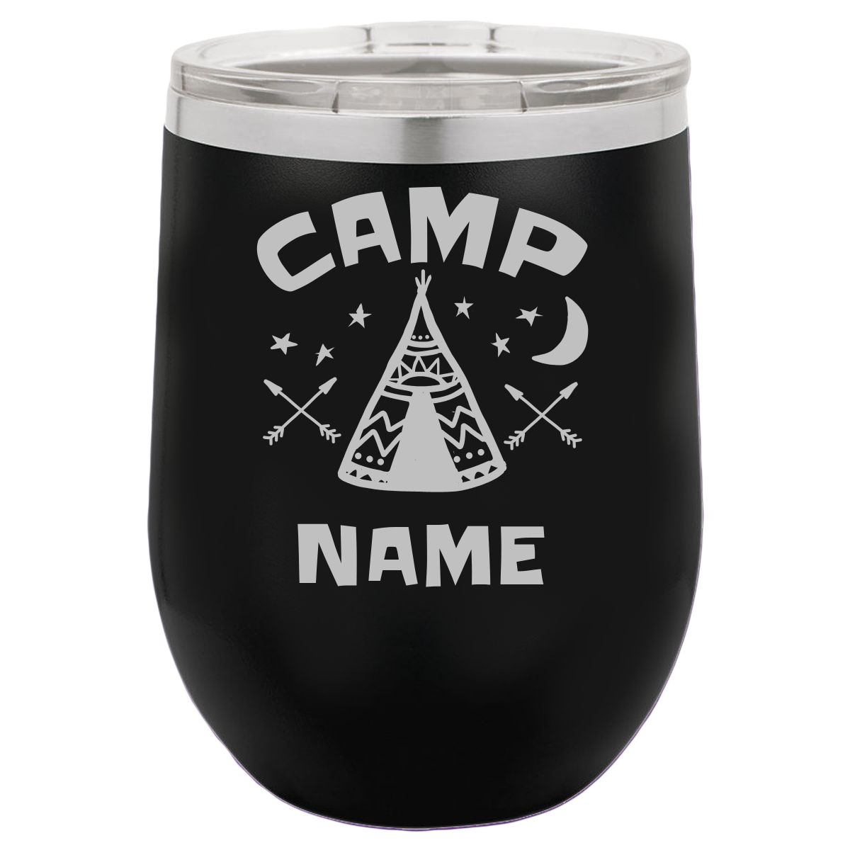 Camp “Your Name” Personalized Wine Tumbler-Laser Etched