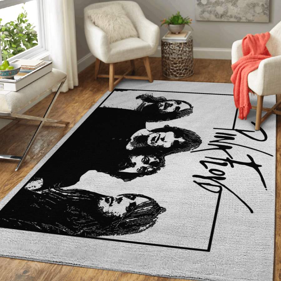 Pink Floyd Band On The Wall Painting For Fans Area Rug