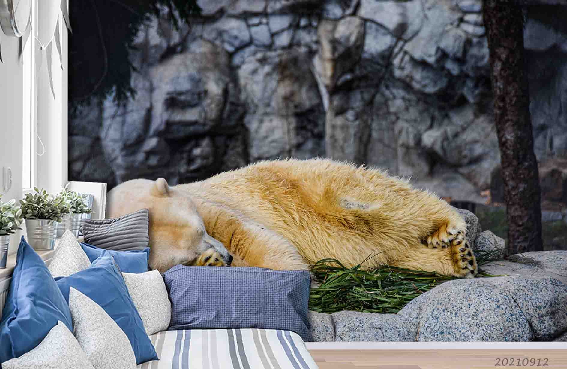 3D Forest Animal Bear Wall Mural Wallpaper Lqh 363