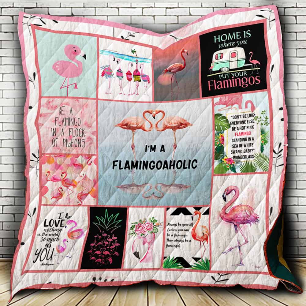 Viticstore™ flamingo- light pink- soft microfleece fabric all size quilt blanket, best quilt idea, meaningful gift