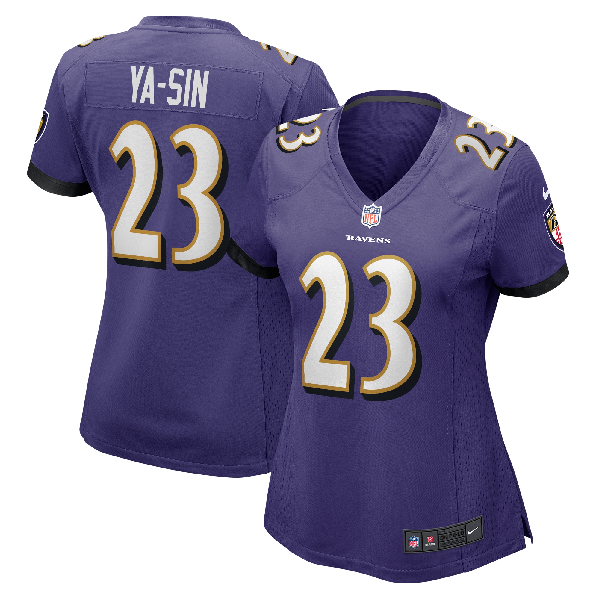 Rock Ya-Sin Baltimore Ravens Women's Game Jersey – Purple